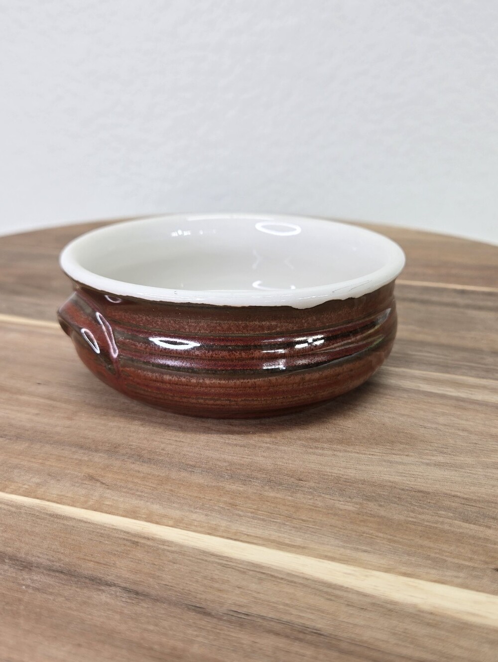 VTG Continental Airlines Soup Crock Bowl EC-900 T.H.C. Japan Airline Stoneware